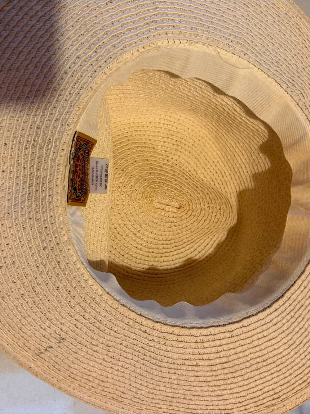 Scala Cream Straw Fedora with Black Ribbon